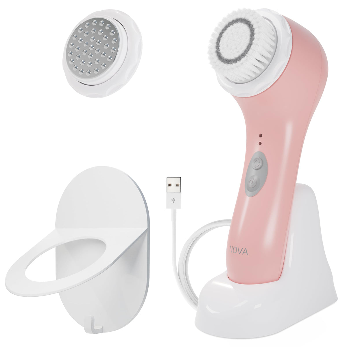 Spa Sciences NOVA front view showing compact pink design and controls for convenient cleansing