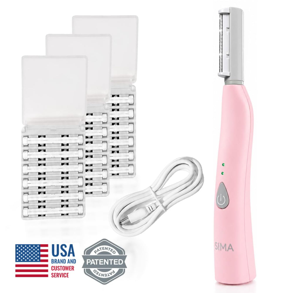 SPA SCIENCES SIMA close-up of the dermaplaning blade head for precise hair removal benefit