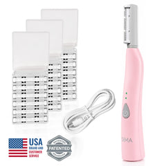 SPA SCIENCES SIMA close-up of the dermaplaning blade head for precise hair removal benefit