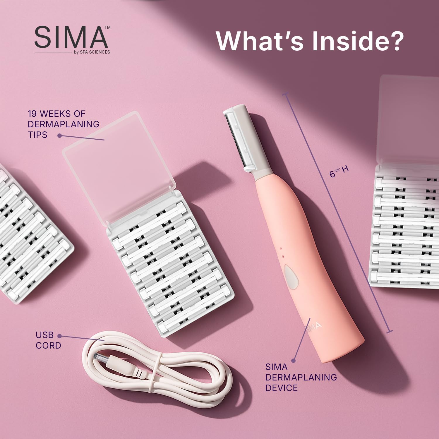 SPA SCIENCES SIMA on bathroom counter in lifestyle scene for simple at-home treatment