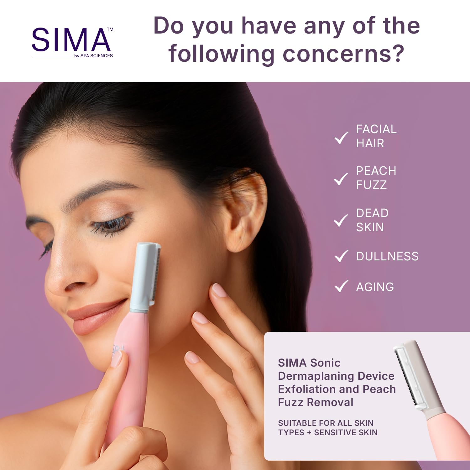 SPA SCIENCES SIMA held in hand to show size and portability, useful for travel and storage