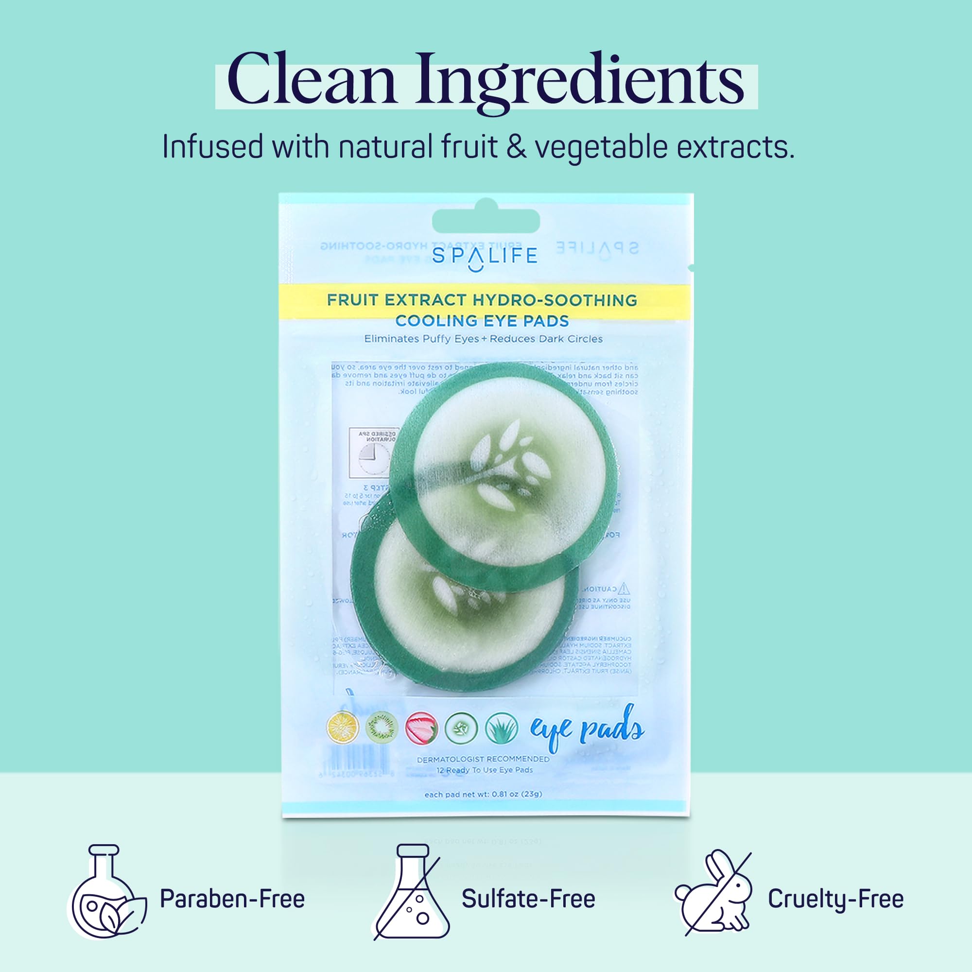 SpaLife eye pads stored in refrigerator for intensified cooling relief