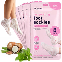 SpaLife front packaging showing 8 pack for quick foot hydration
