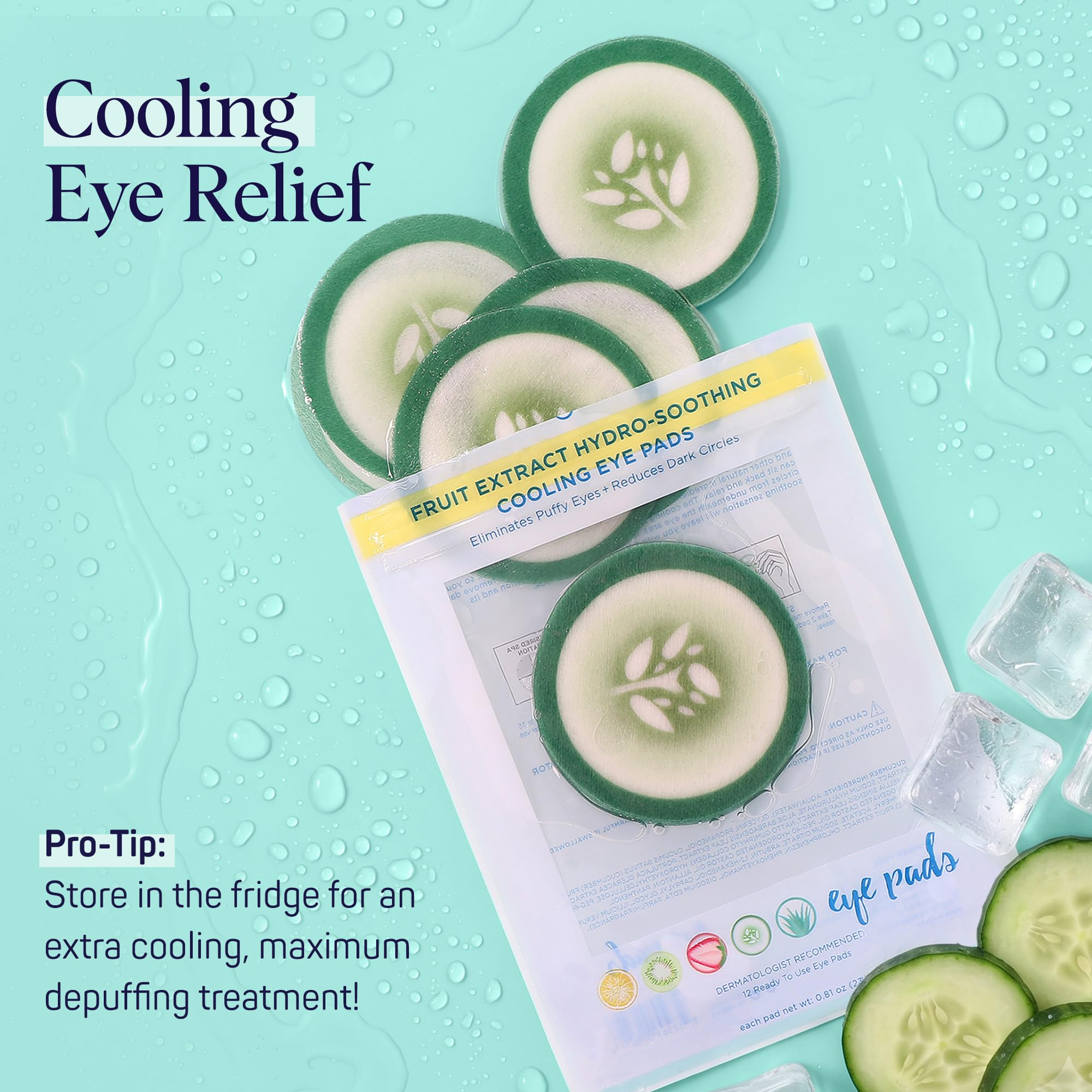 SpaLife ingredient label focused on cucumber extract and soothing botanicals
