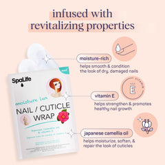 SpaLife hydrogel mask applied on a fingernail demonstrating targeted hydration and ease of application
