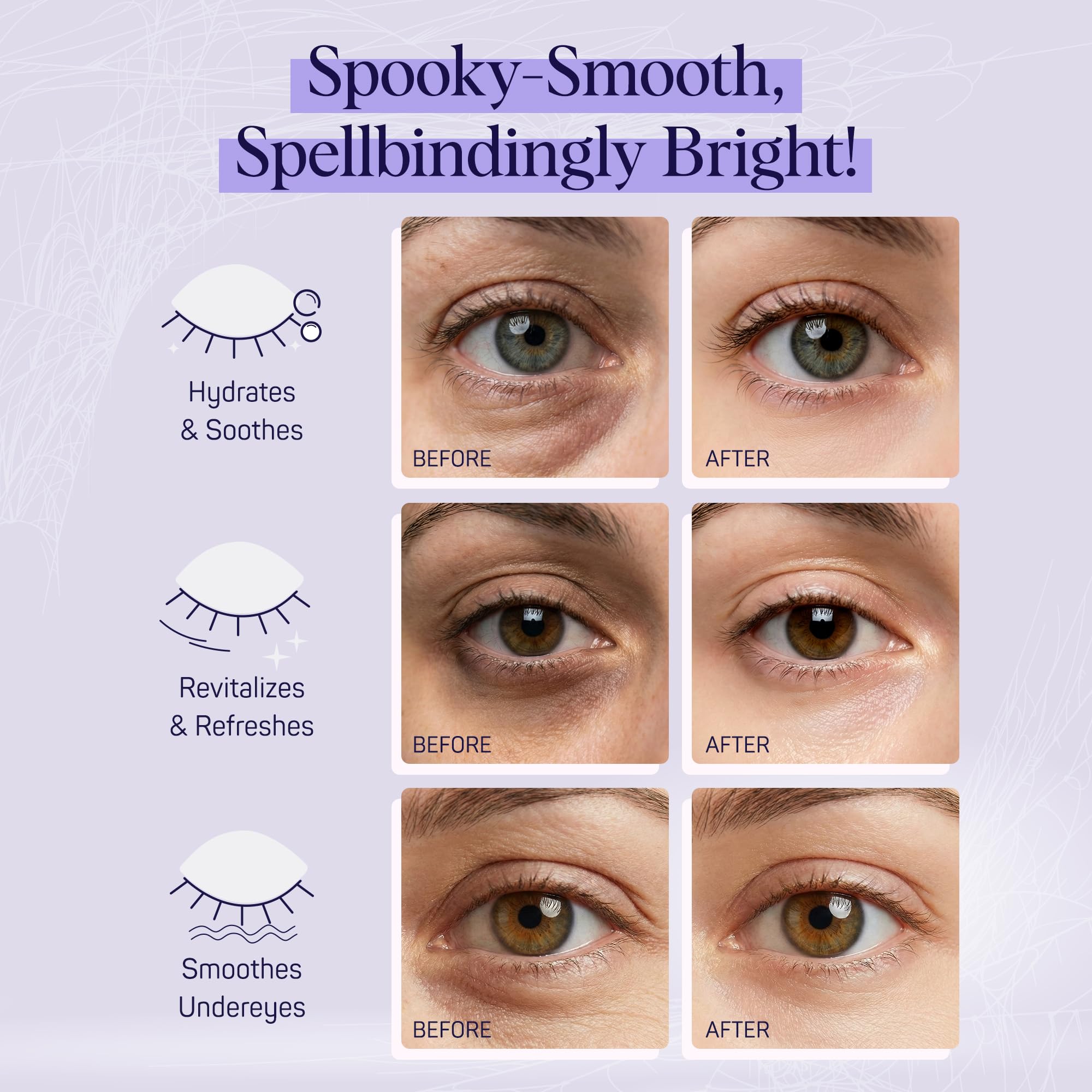 SpaLife application demonstration under eye illustrating comfortable, secure wear