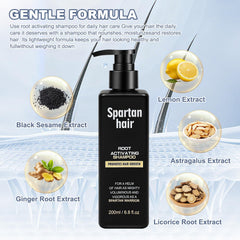 SPARTAN HAIR creamy lather texture close-up showing gentle cleansing action