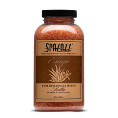 Spazazz front packaging showing scent and product name, conveys trusted aromatherapy