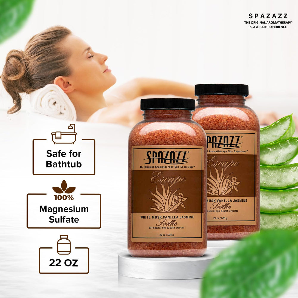 Spazazz label close-up with ingredients and directions for safe, informed use