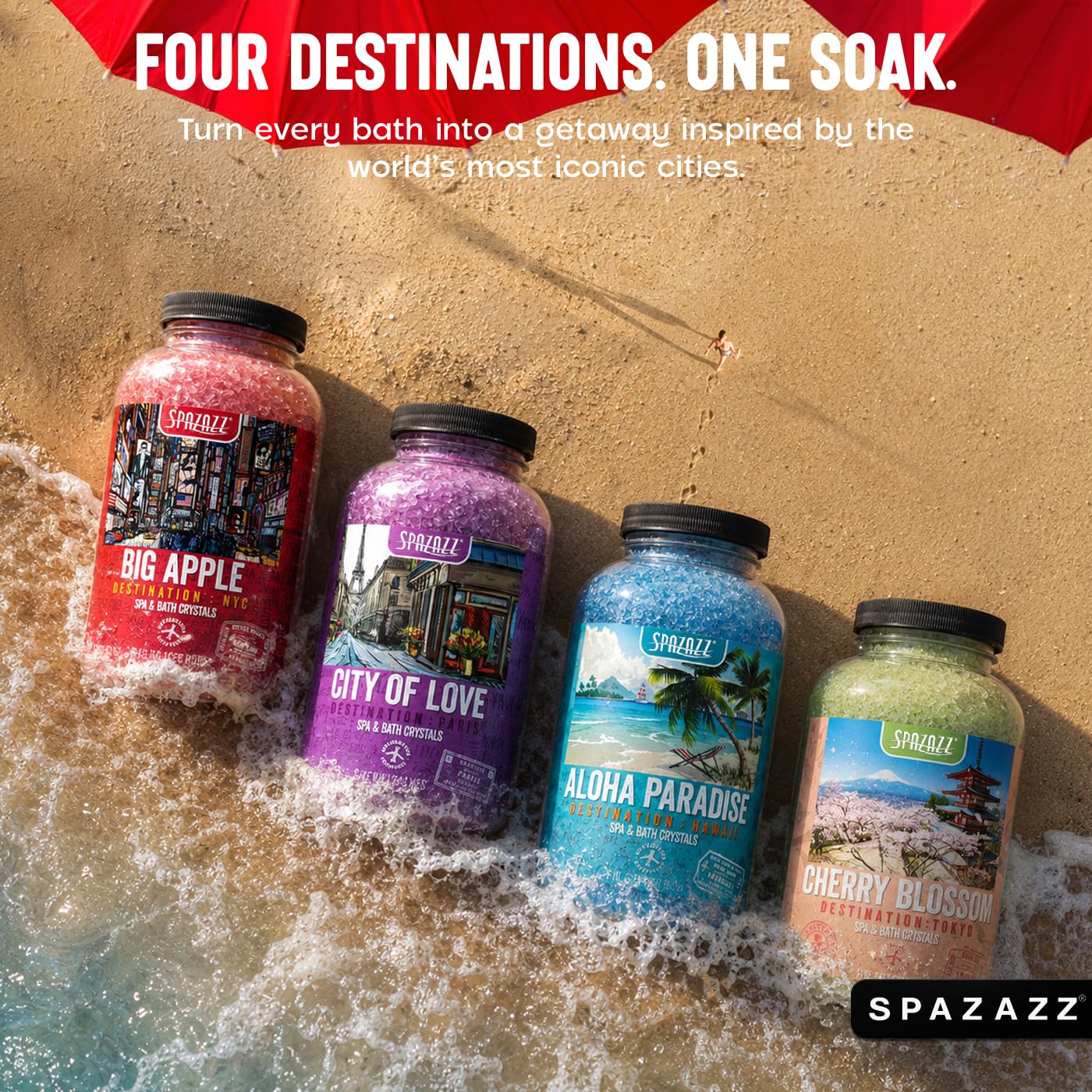 Spazazz size comparison with ounce scoop for precise dosing benefit
