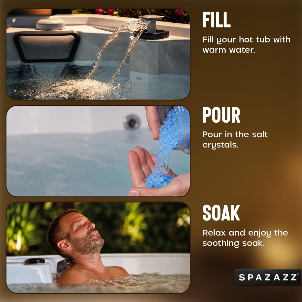 Spazazz Stress jar staged in bathroom to show calming aroma benefits