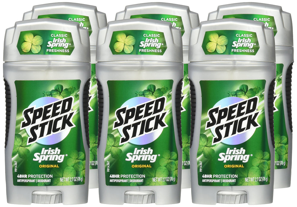 Speed Stick Irish Spring in-use application underarm demonstrating quick protection