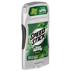 Speed Stick Irish Spring size and pack comparison with a hand for scale benefit
