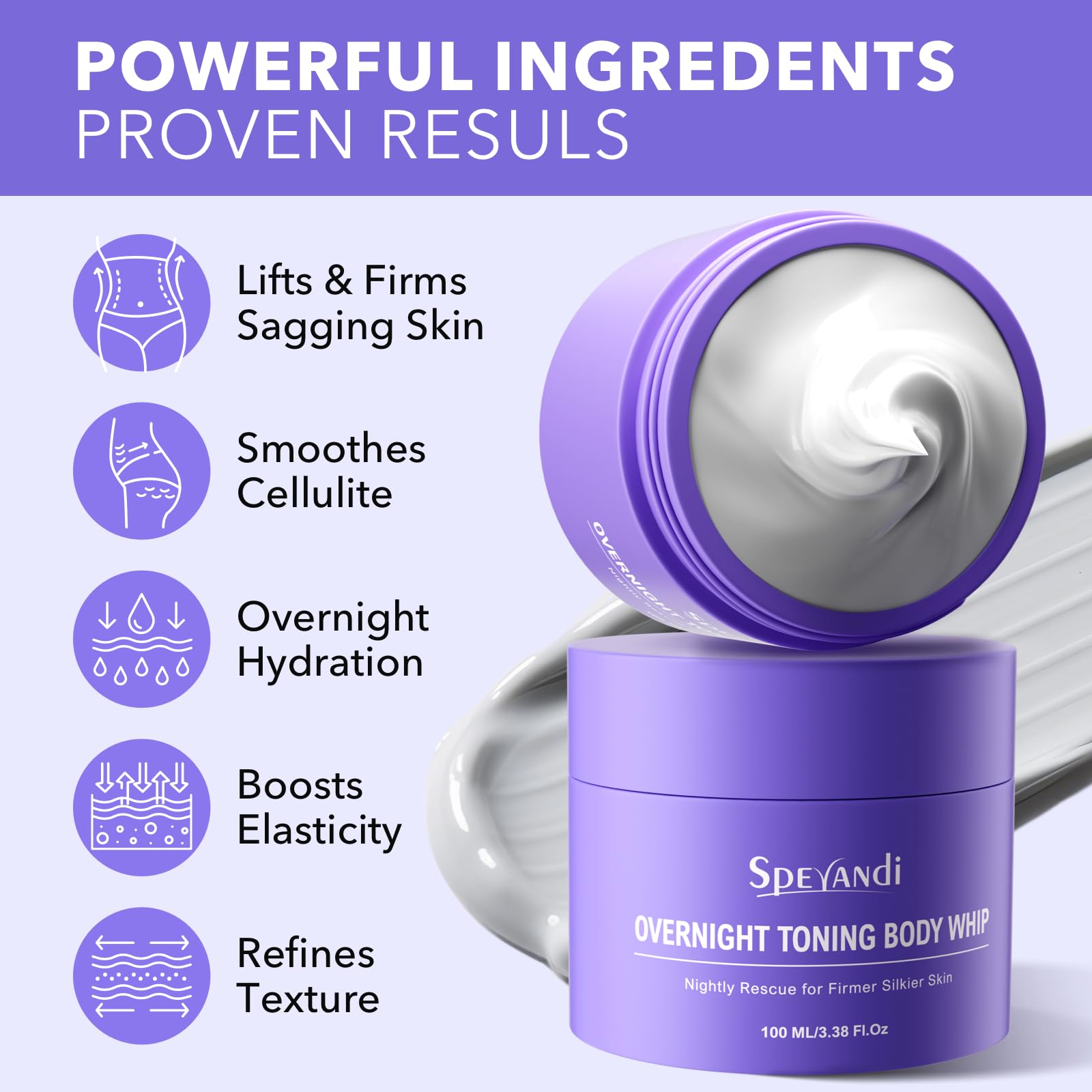 sperandi whipped texture close-up showing airy lotion for fast absorption benefit