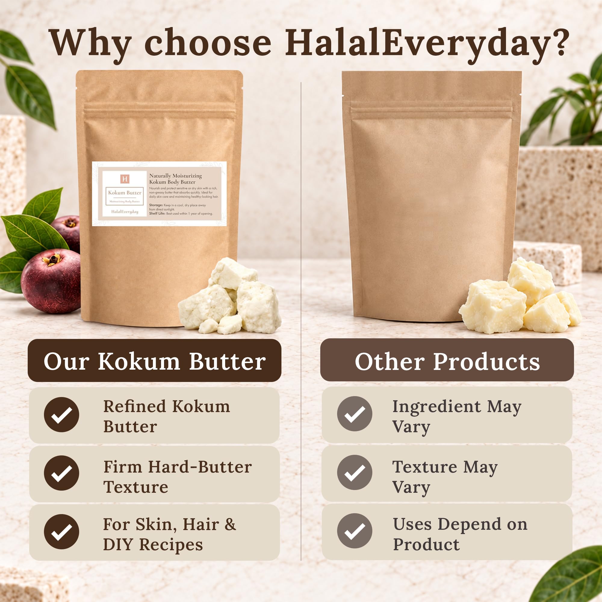Bar soap with SpirZon Kokum Butter in formulation illustrating stable hardening benefit