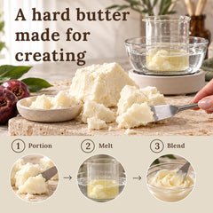 Spoon of melted SpirZon Kokum Butter demonstrating easy melt and blendability benefit