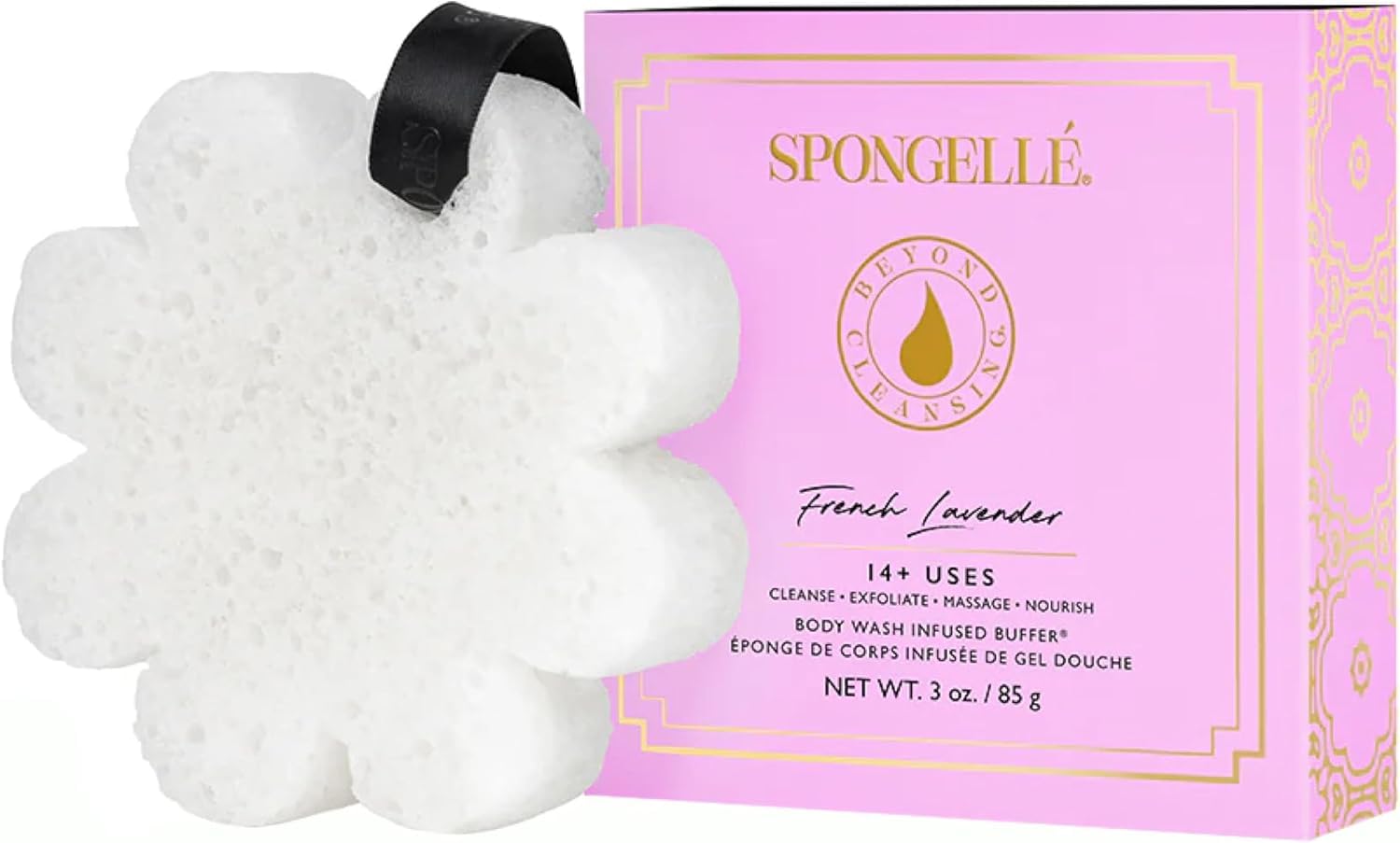SPONGELLÉ sponge texture macro showing exfoliating surface for softer skin
