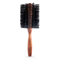 SPORNETTE front view of round brush showing barrel and bristles for glossy styling