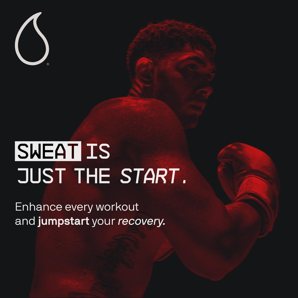Sports Research Sweet Sweat applied on abs demonstrates targeted use and enhanced warm-up feedback