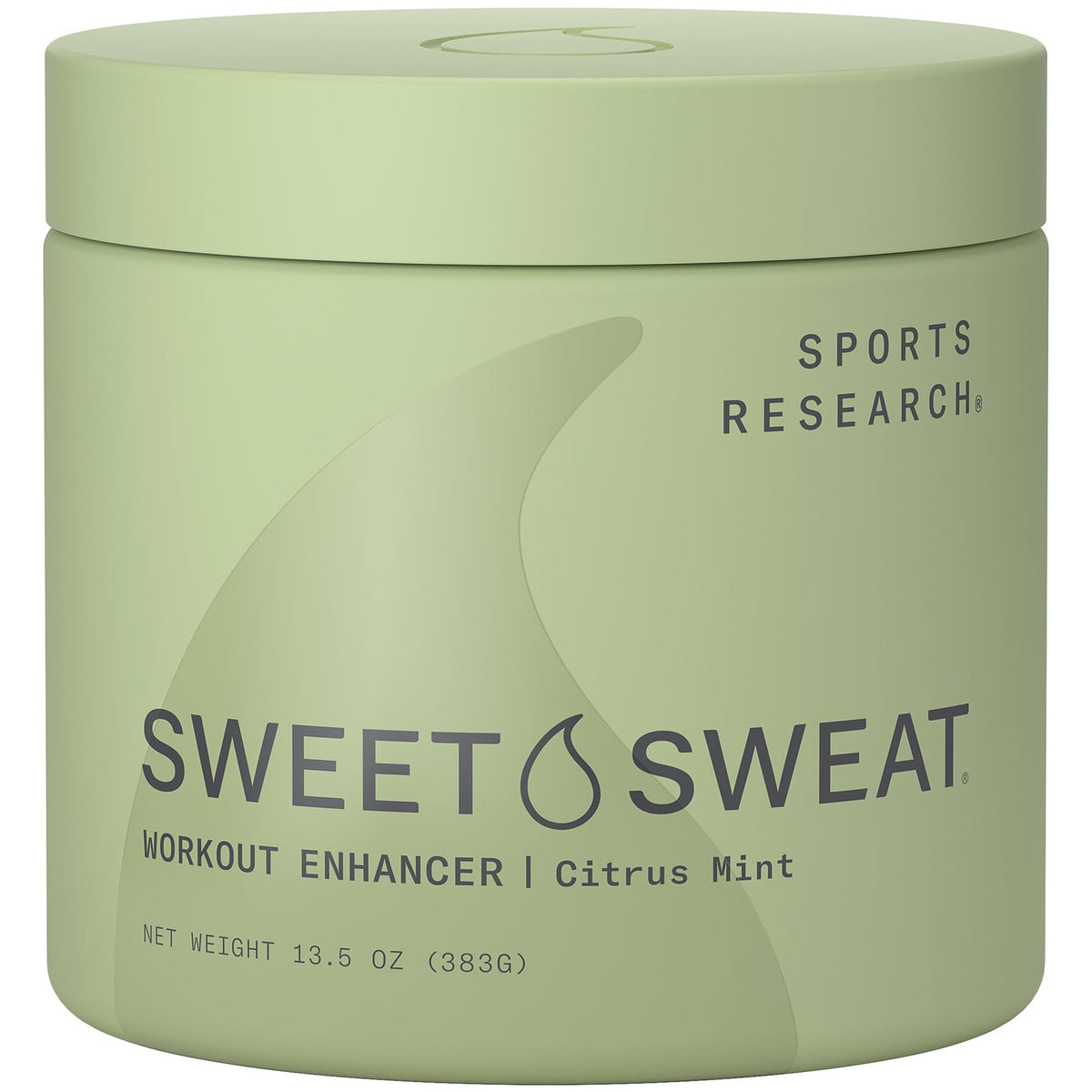 Sports Research jar front view showing Citrus Mint scent and volume benefit