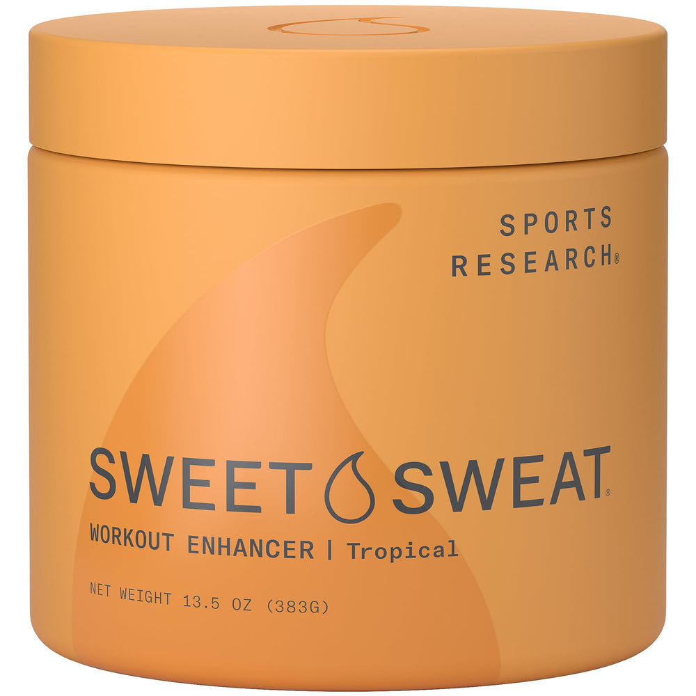 Sports Research Sweet Sweat jar front view showing product and benefit of visible effort