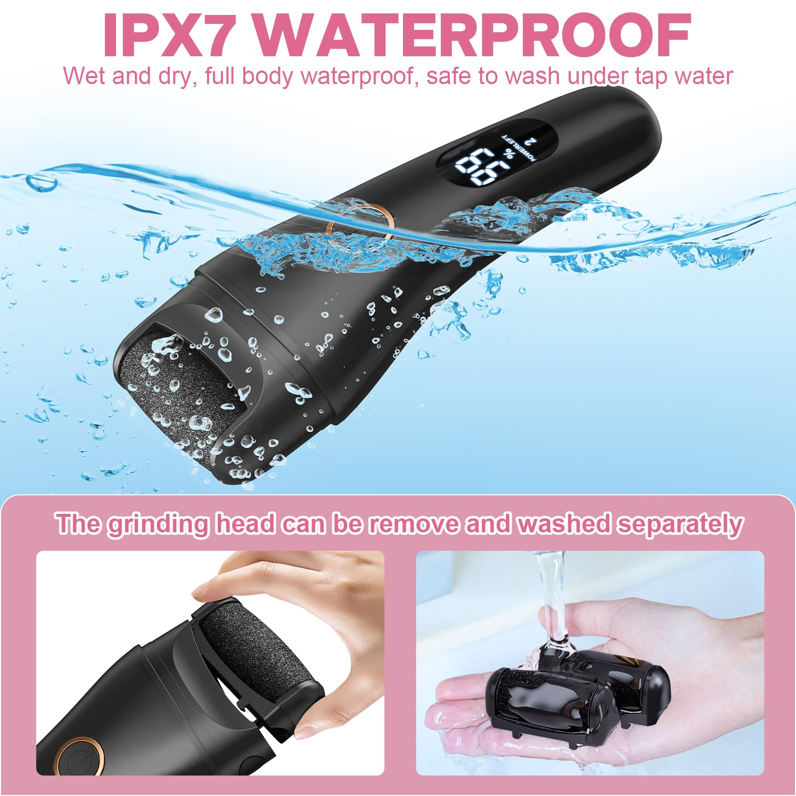 Spriak dust cover spinning to remove water and protect roller heads longer
