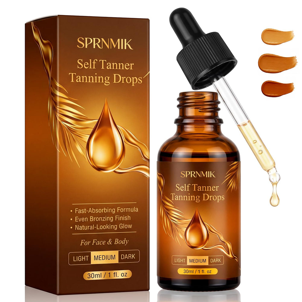 Sprnmik front bottle showing medium tint and compact size benefit