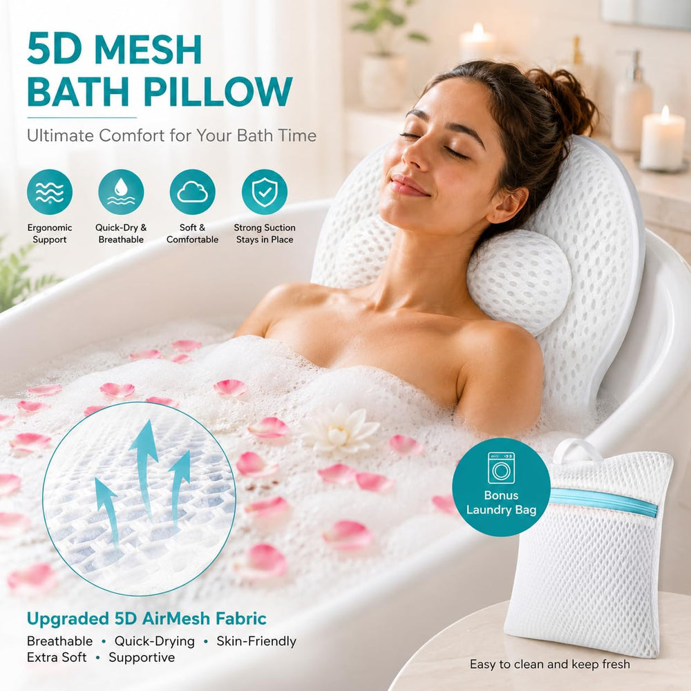 SQLHM bath pillow fabric texture close-up for soft breathable comfort
