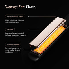 Skin Research Institute red light emitter active during styling to strengthen hair shafts