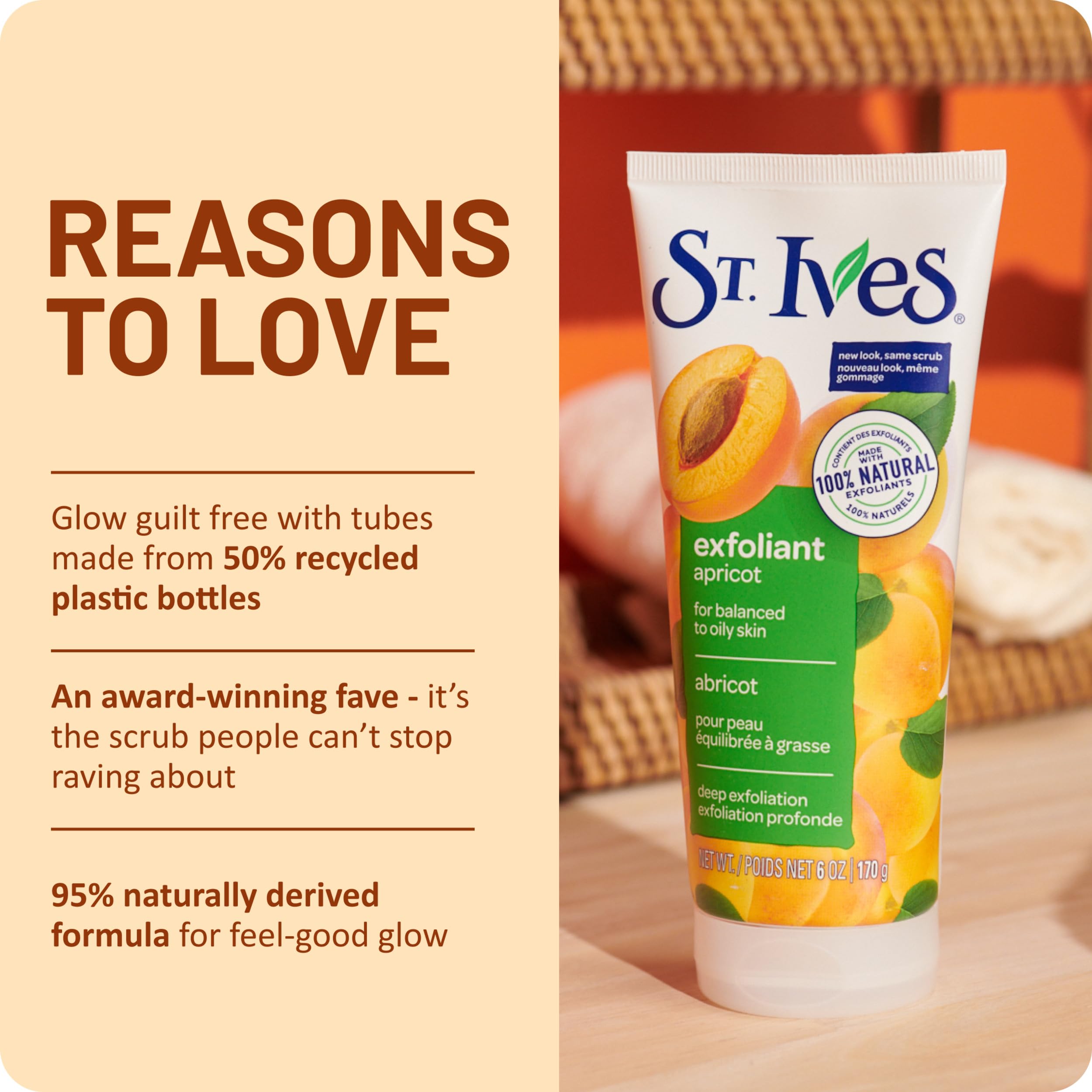 St. Ives back label close-up listing ingredients and usage details