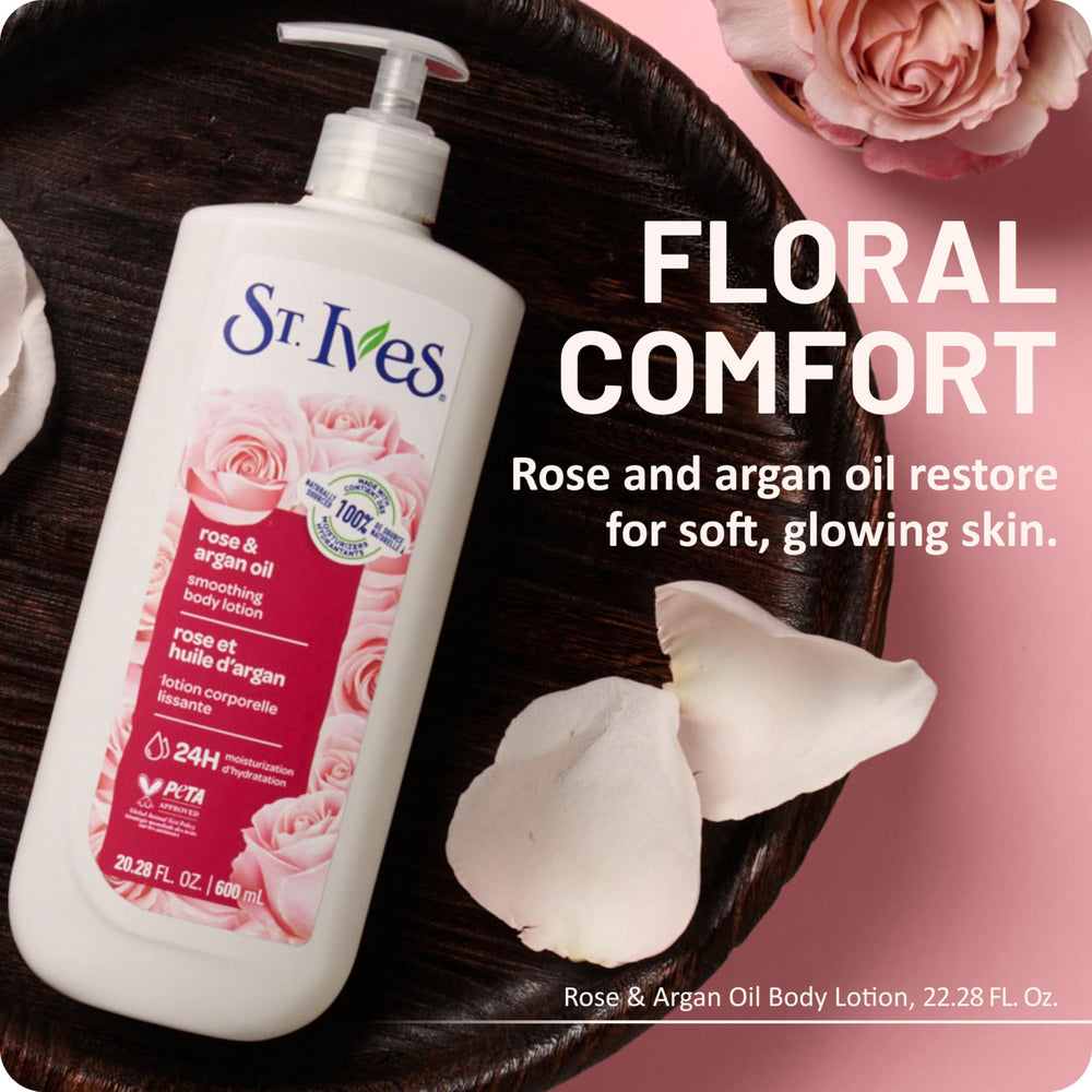 St. Ives lotion texture on hand absorbs quickly for smoothness