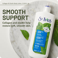 St. Ives lotion texture on hand demonstrating fast absorption and hydration benefit