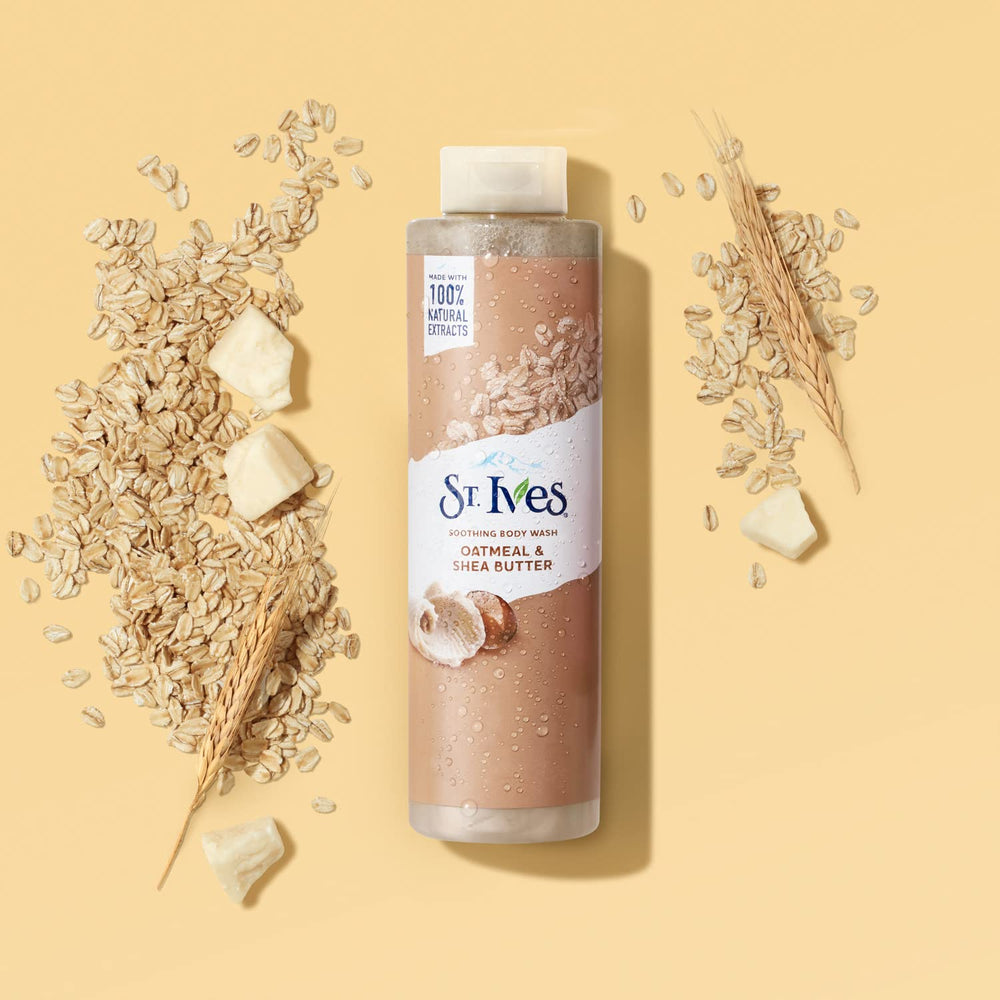 St. Ives texture on pump dispense highlighting rich creaminess for smooth application