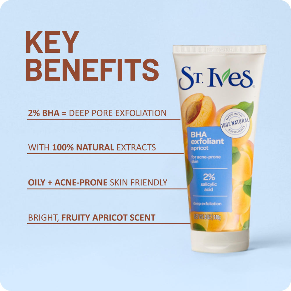 St. Ives tube label emphasizing recycled-plastic packaging and eco benefit