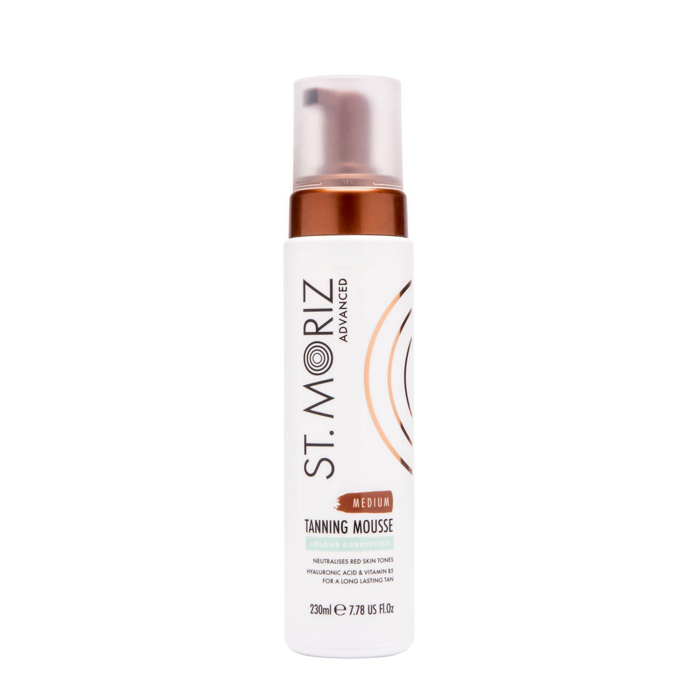 ST. MORIZ front packaging showing foam bottle and instant guide colour benefit