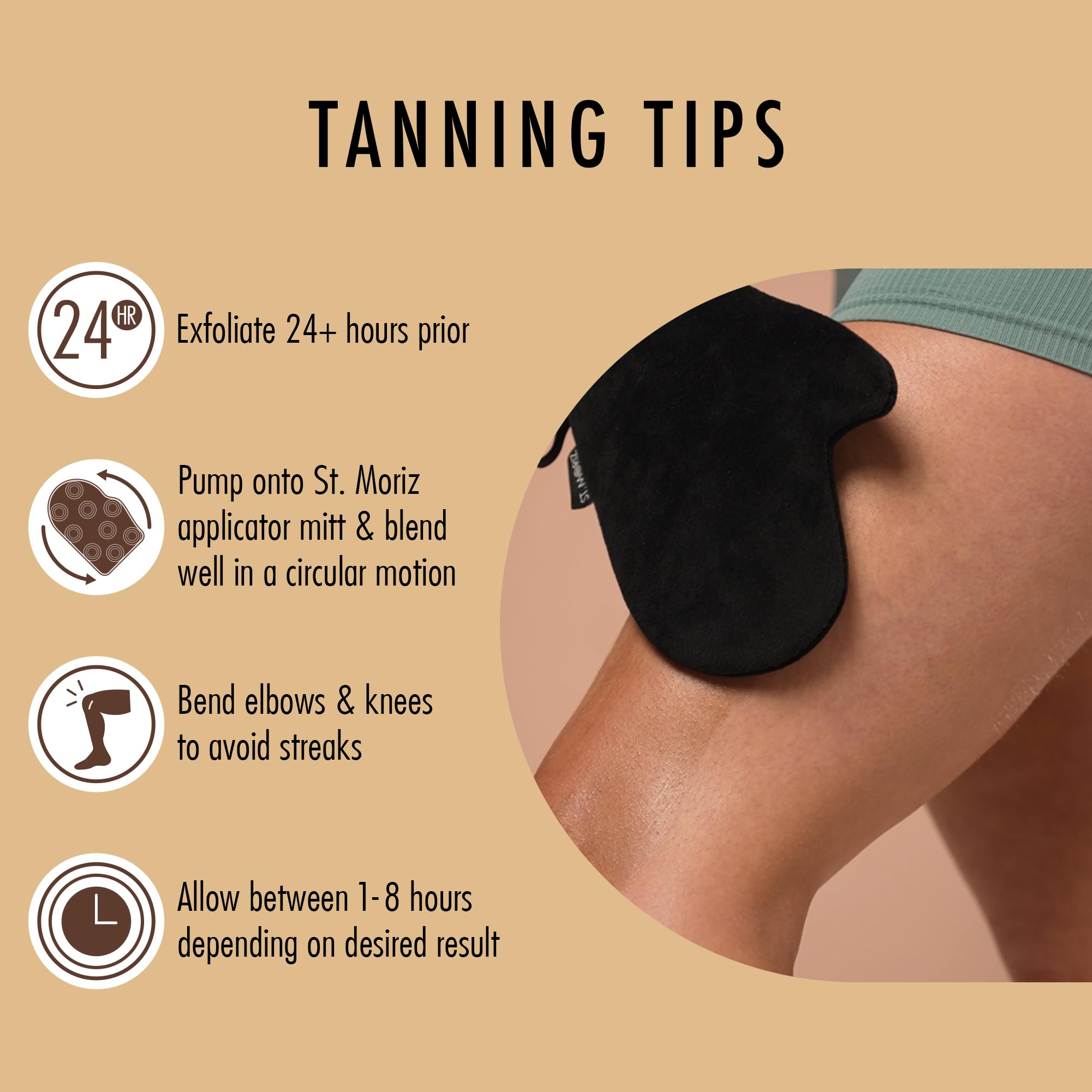 ST. MORIZ bottle held in hand showing true size and travel-friendly benefit