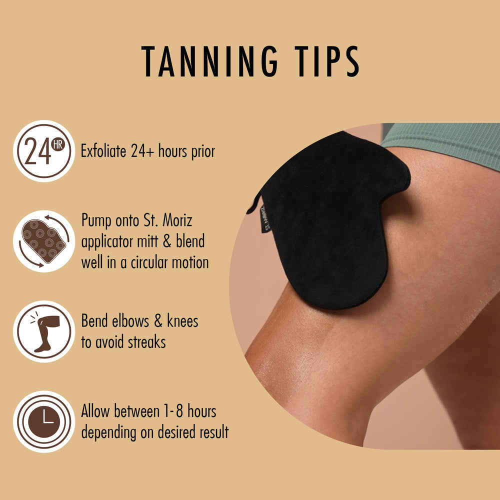 ST. MORIZ bottle held in hand showing true size and travel-friendly benefit