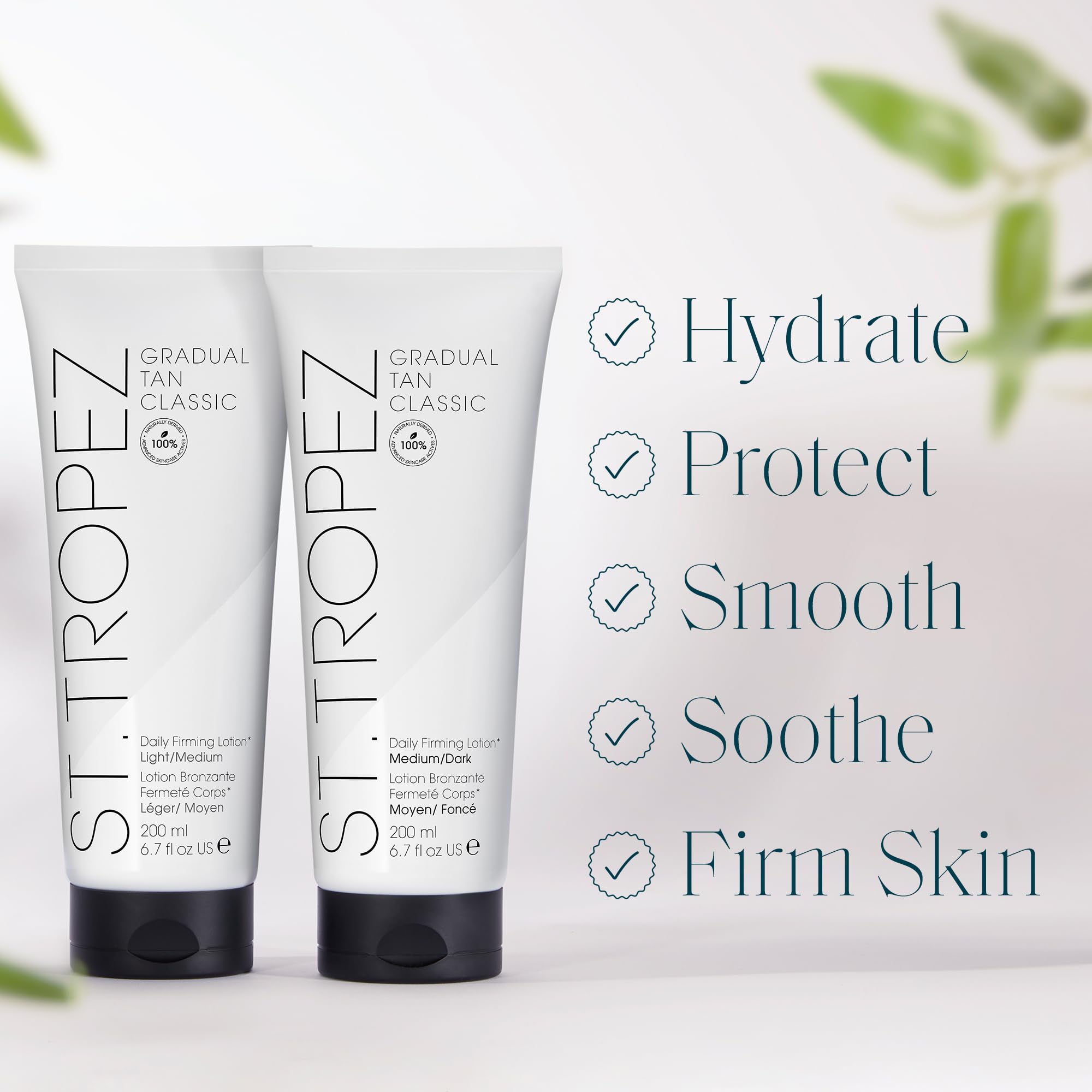 St.Tropez being applied with a tanning mitt for streak-free blending benefit