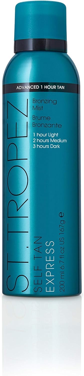 St.Tropez front packaging showing bottle and label, clear product benefits