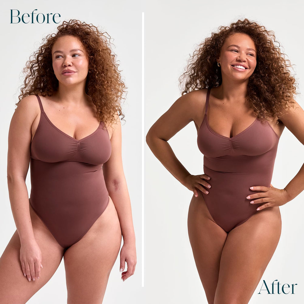 St.Tropez before and after arm comparison showing deep bronze