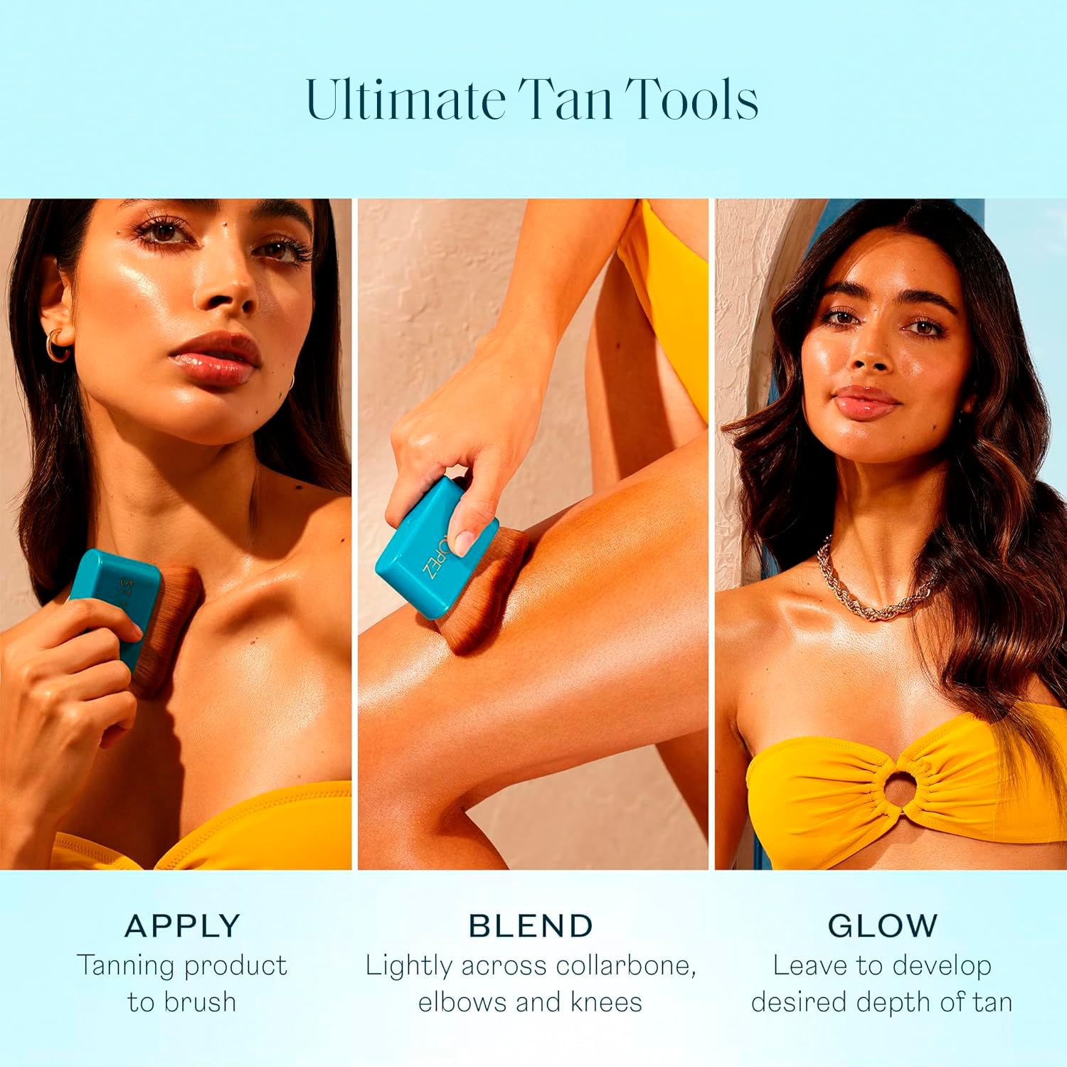 St.Tropez tinted mousse applied on arm guiding flawless placement