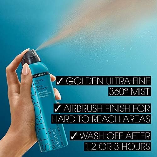 St.Tropez tinted mist on skin close-up guiding seamless blending
