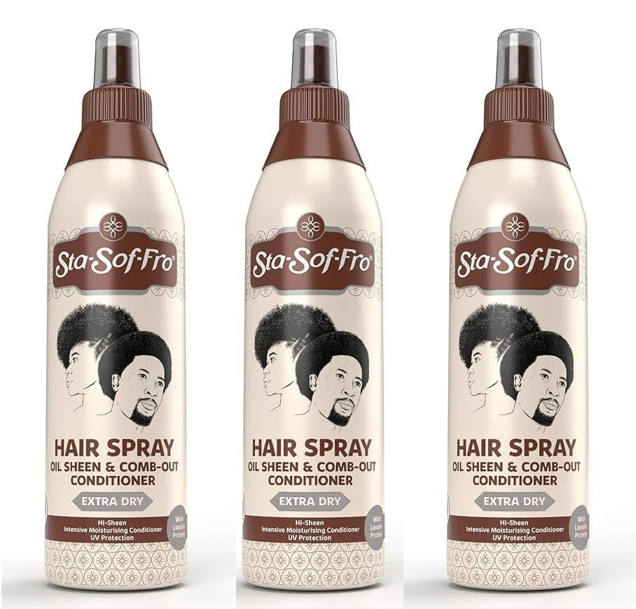 Sta-Sof-Fro front packaging showing three 250mL bottles and product benefit