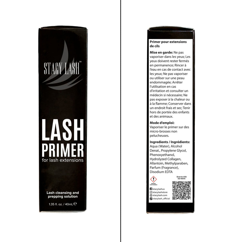 STACY LASH before and after lash comparison showing improved extension retention