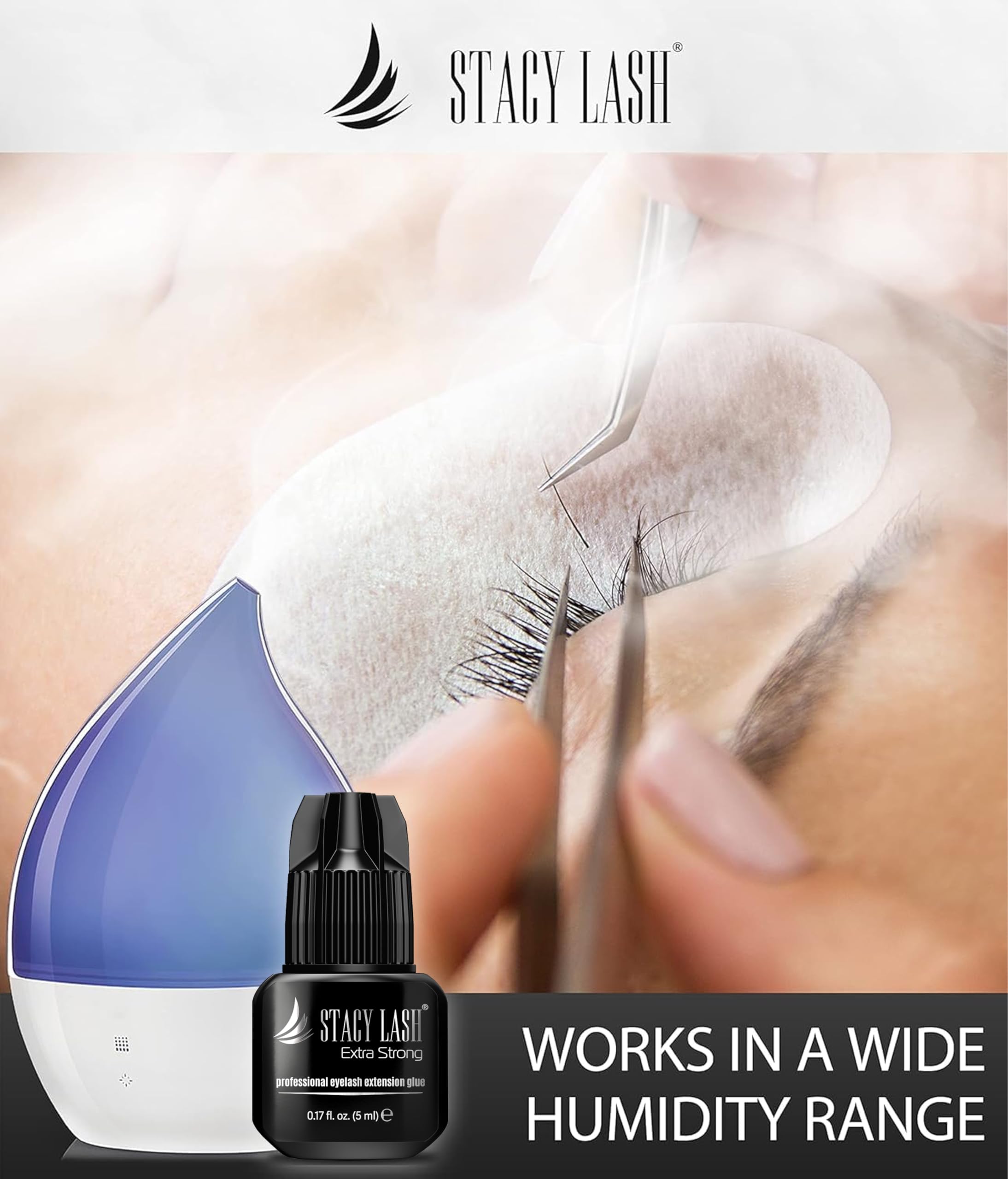 STACY LASH before and after retention showing long-lasting lash hold