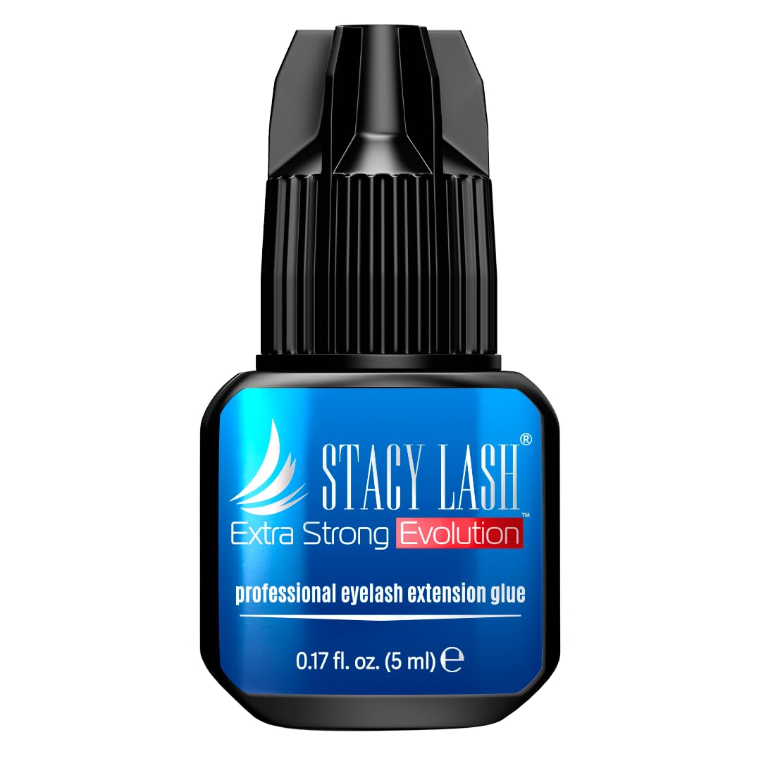 STACY LASH front packaging showing 5ml professional adhesive and benefits