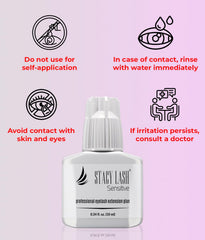 STACY LASH glue texture close-up demonstrating smooth consistent viscosity