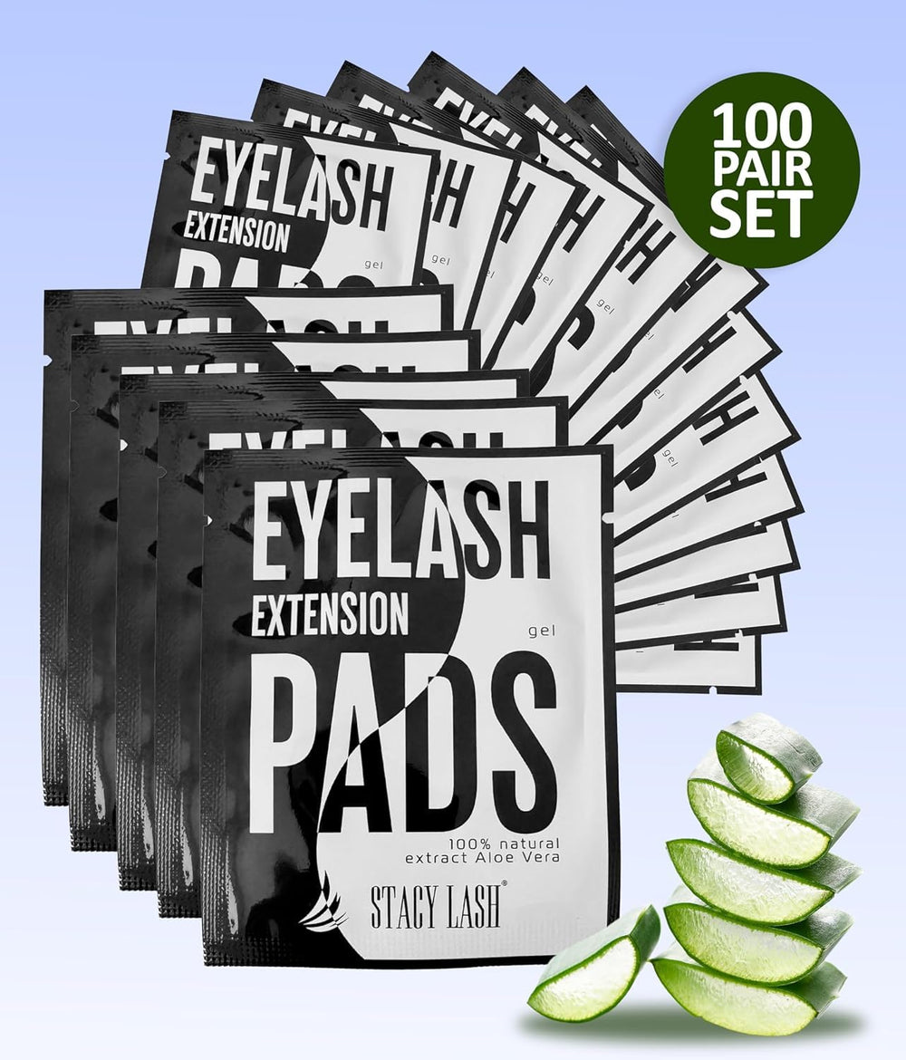 STACY LASH pads in use during lash extension demonstrating secure isolation