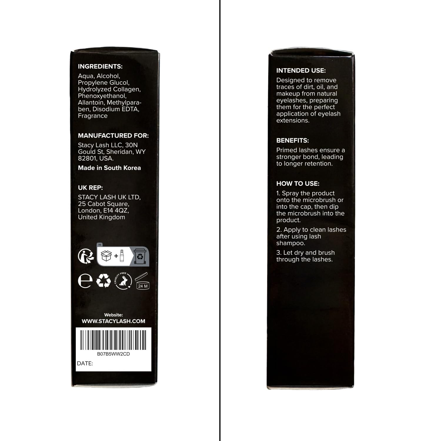 STACY LASH bottle in a salon setting illustrating professional use benefits