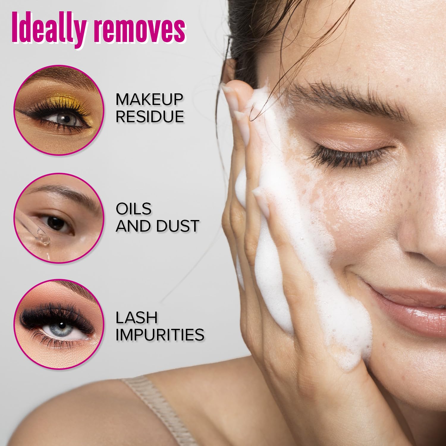 STACY LASH squeeze rinse bottle in use providing controlled water flow